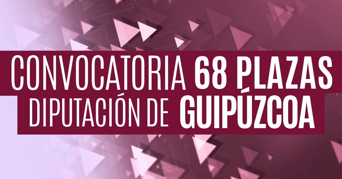 68 plazas bombero Guipúzcoa